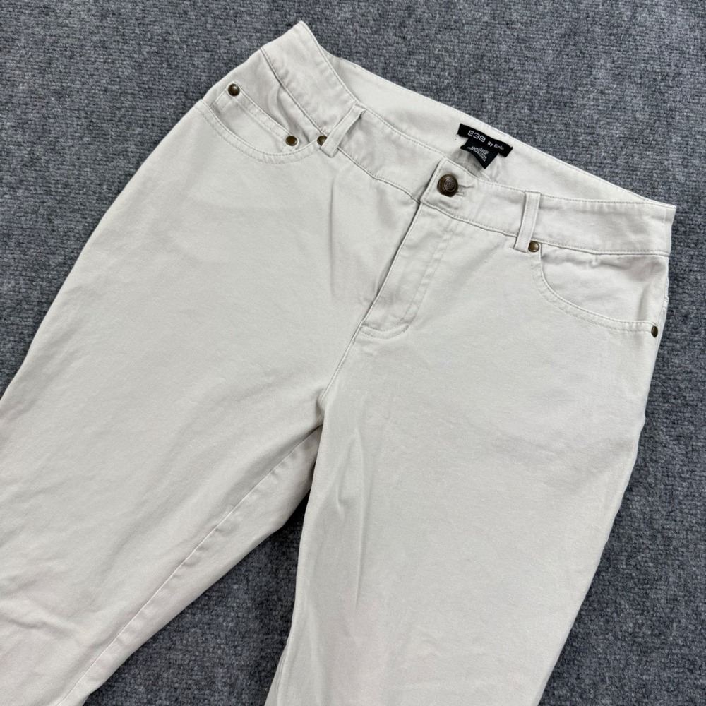 E39 By Eric‎ Womens Tan Cotton Stretch Straight Leg Pants Size 8 RN99398